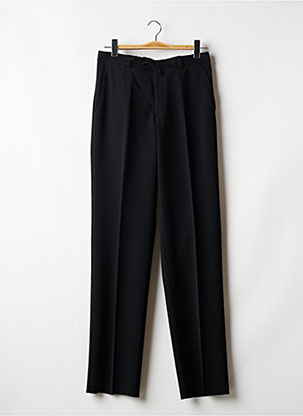 Pantalon droit noir BRUNO SAINT HILAIRE pour homme