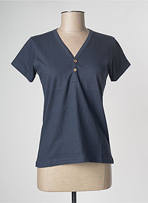 T-shirt bleu LAZY & COSY pour femme