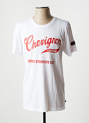 T-shirt blanc CHEVIGNON pour homme