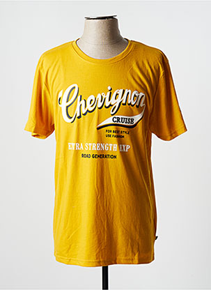 T-shirt jaune CHEVIGNON pour homme