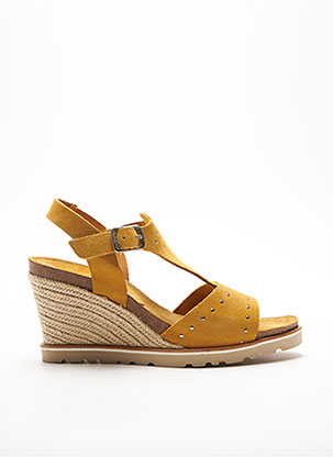 Sandales/Nu pieds jaune COCO ET ABRICOT pour femme