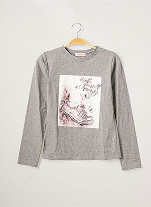 T-shirt gris BADGIRL pour fille