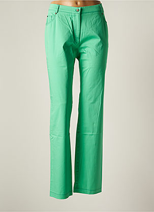 Pantalon droit vert O.K.S pour femme