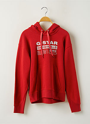 Sweat-shirt à capuche rouge G STAR pour homme
