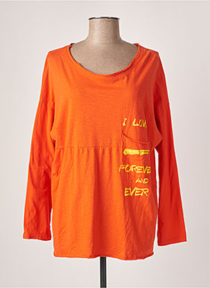T-shirt orange WIYA pour femme