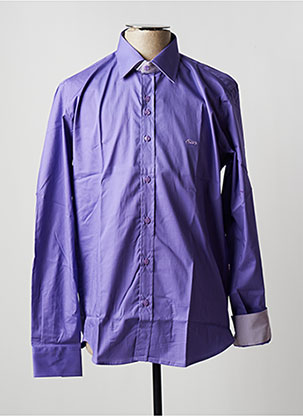 Chemise manches longues violet DARIO BELTRAN pour homme