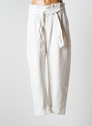 Pantalon droit blanc LAURENCE BRAS pour femme