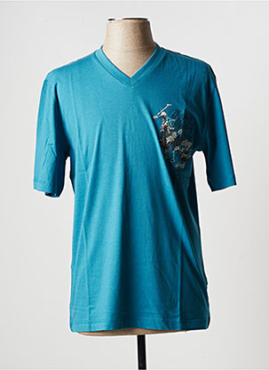 T-shirt bleu HAJO pour homme