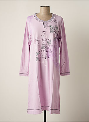 Chemise de nuit violet HAJO pour femme