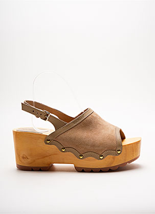 Sandales/Nu pieds beige KICKERS pour femme