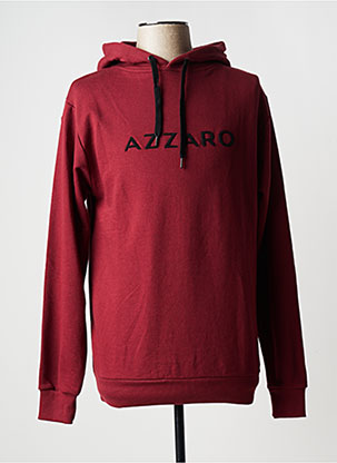 Sweat-shirt à capuche rouge AZZARO pour homme