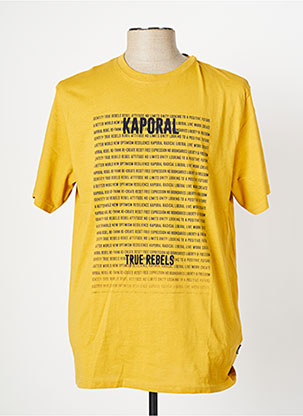 T-shirt jaune KAPORAL pour homme