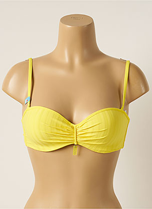 Haut de maillot de bain jaune CHERRY BEACH pour femme