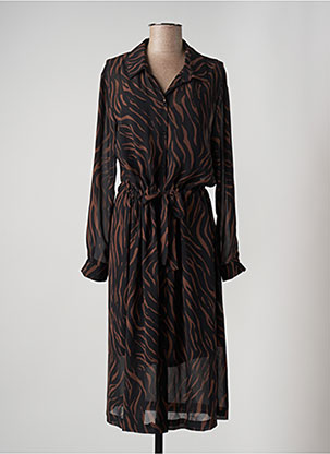 Robe mi-longue noir GRACE & MILA pour femme