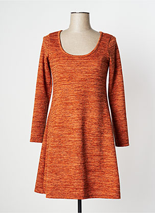 Robe courte orange LINGAM pour femme