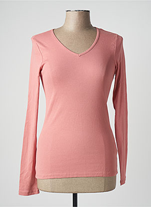 T-shirt rose ESSENTIALS BY KVL pour femme