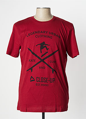 T-shirt rouge CLOSE-UP pour homme